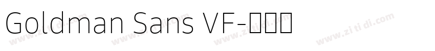 Goldman Sans VF字体转换